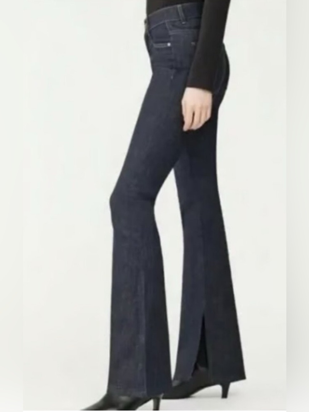 Anthropologie DL1961 Split Hem Boot Cut 
High Rise Jeans with Stretch Size 25